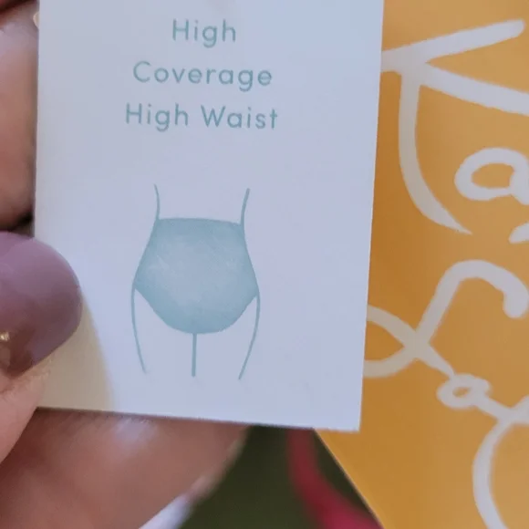 Kona Sol Pink Floral Halter High Waisted Bikini Set with Olive Accents - Picture 3 of 4